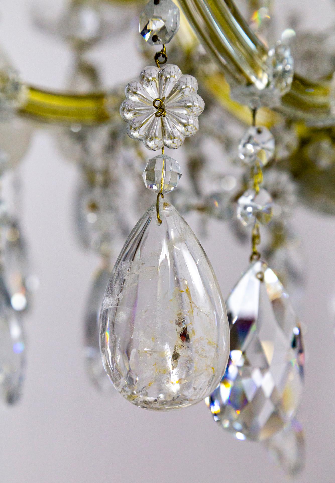 19-Light Rock Crystal Maria Theresa Chandelier For Sale 9