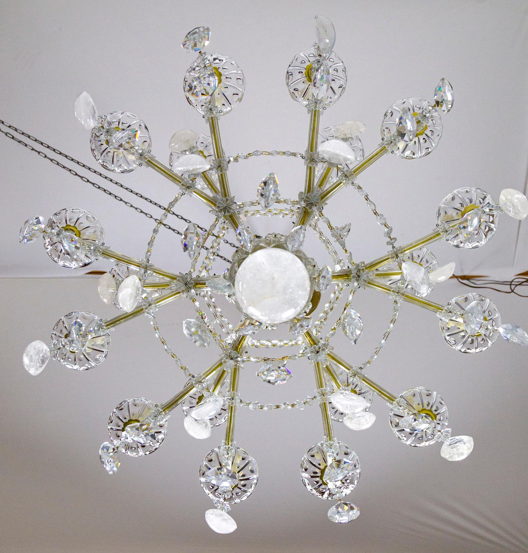 19-Light Rock Crystal Maria Theresa Chandelier For Sale 10