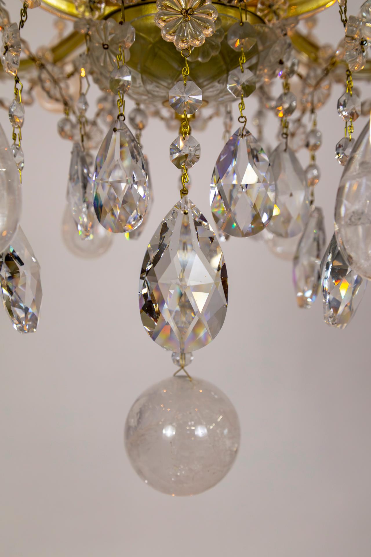 19-Light Rock Crystal Maria Theresa Chandelier For Sale 1