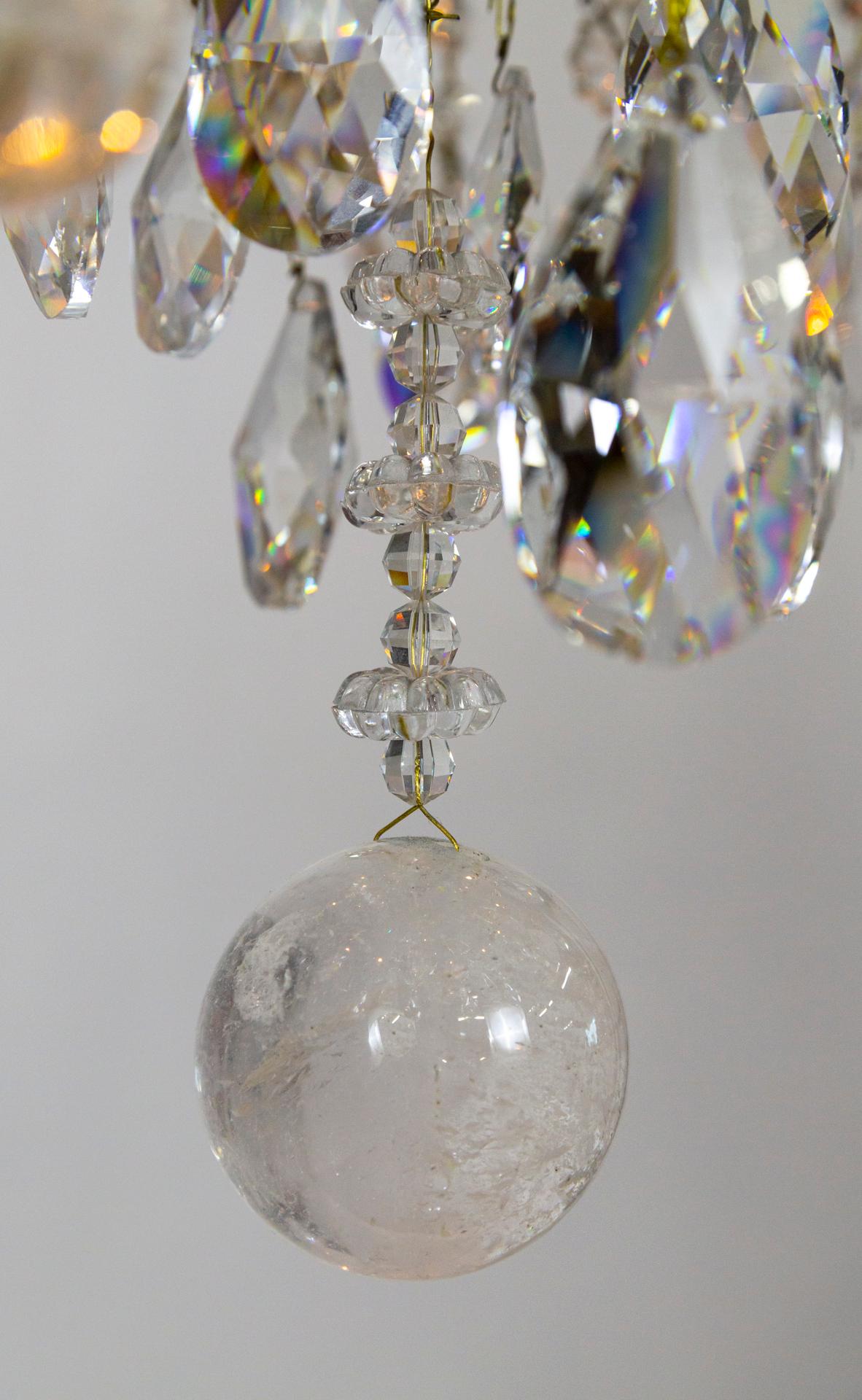 19-Light Rock Crystal Maria Theresa Chandelier For Sale 4