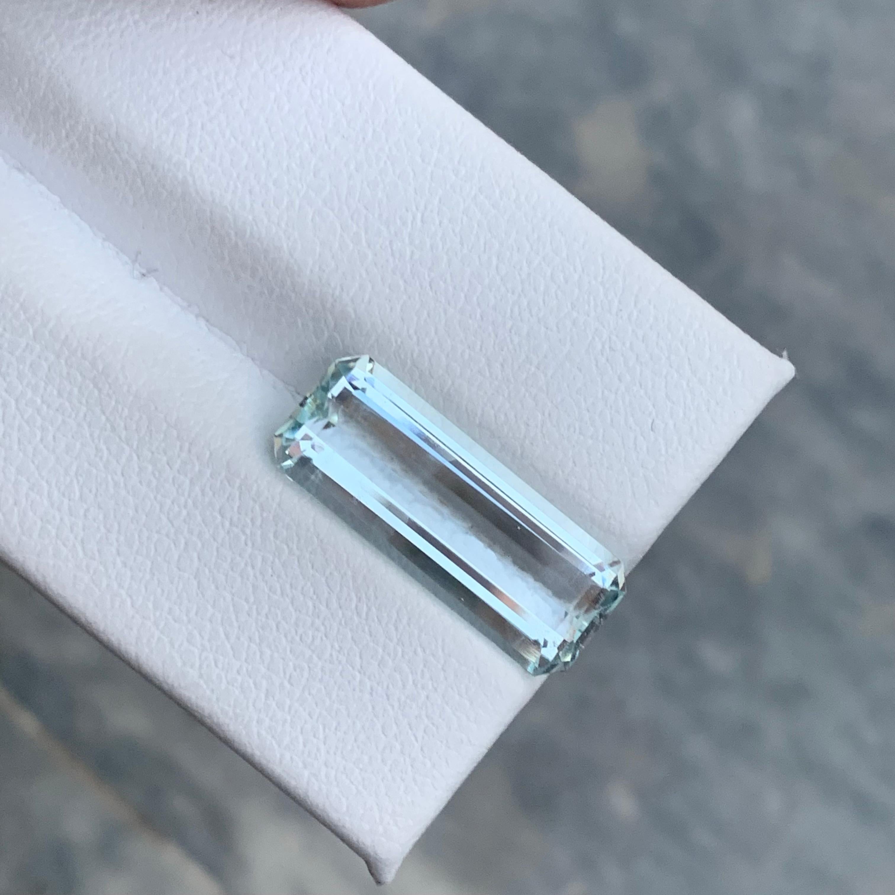 Faceted Aquamarine from Shigar Valley Mine for Locket Necklace Jewel For Sale 1