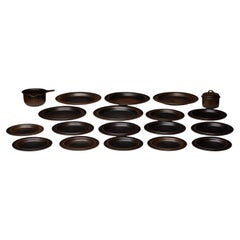 19-Piece Arabia Ruska Set – 1970s Finnish Earth & Fire