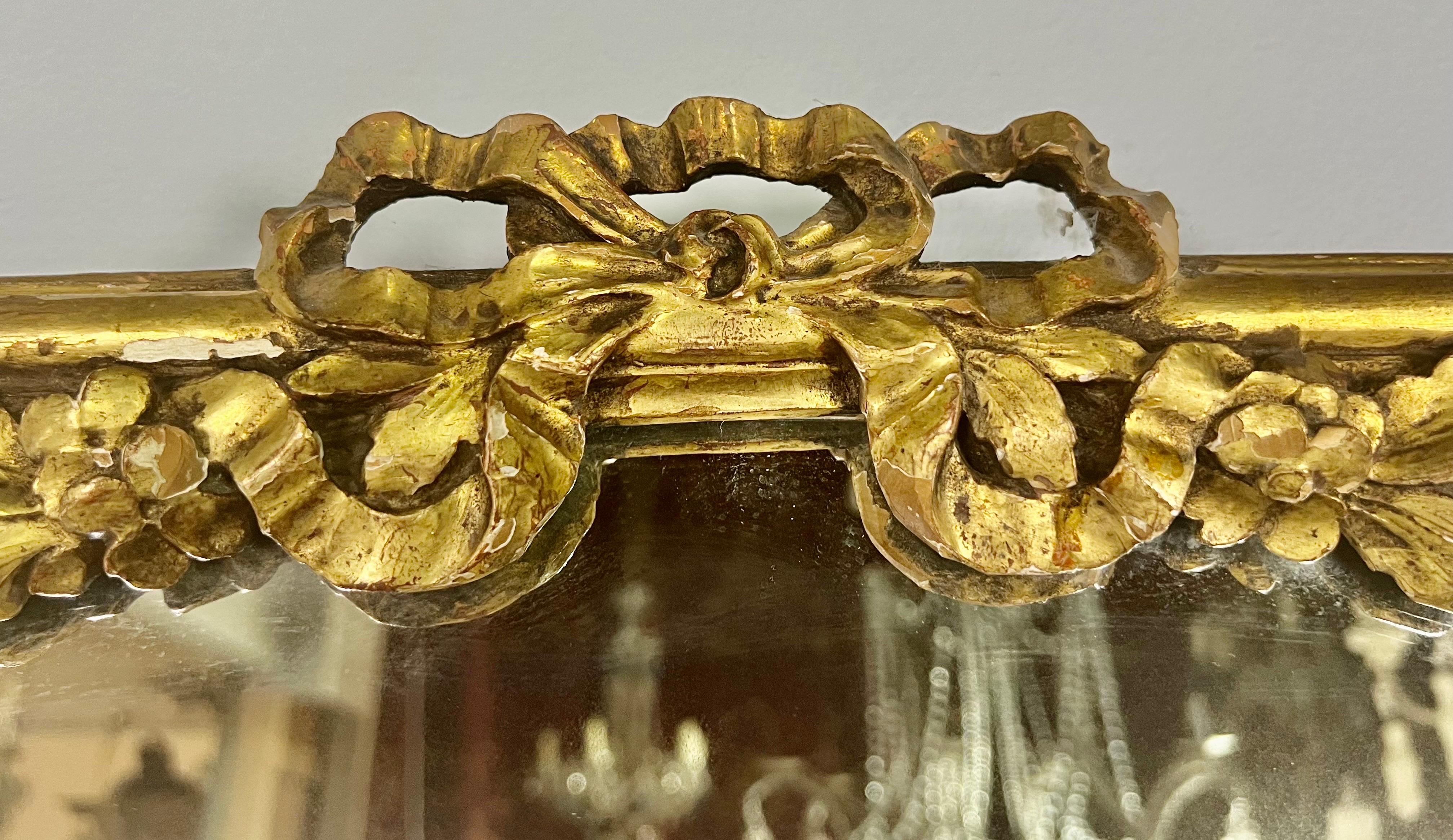 19 th C. French Carved Giltwood Mirror 3