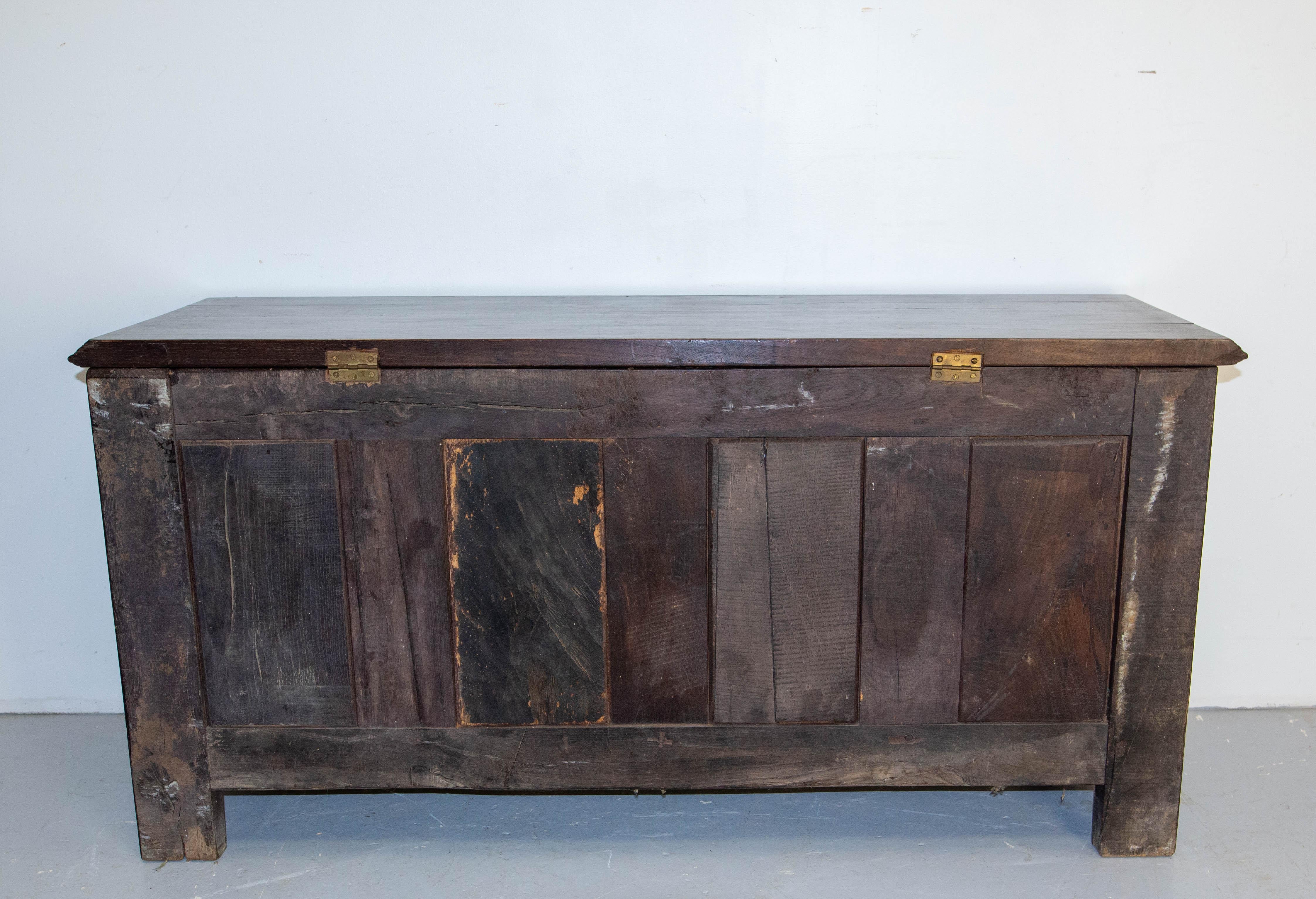 19 th Century Chest or Coffer Gothic Carved Oak, French 8