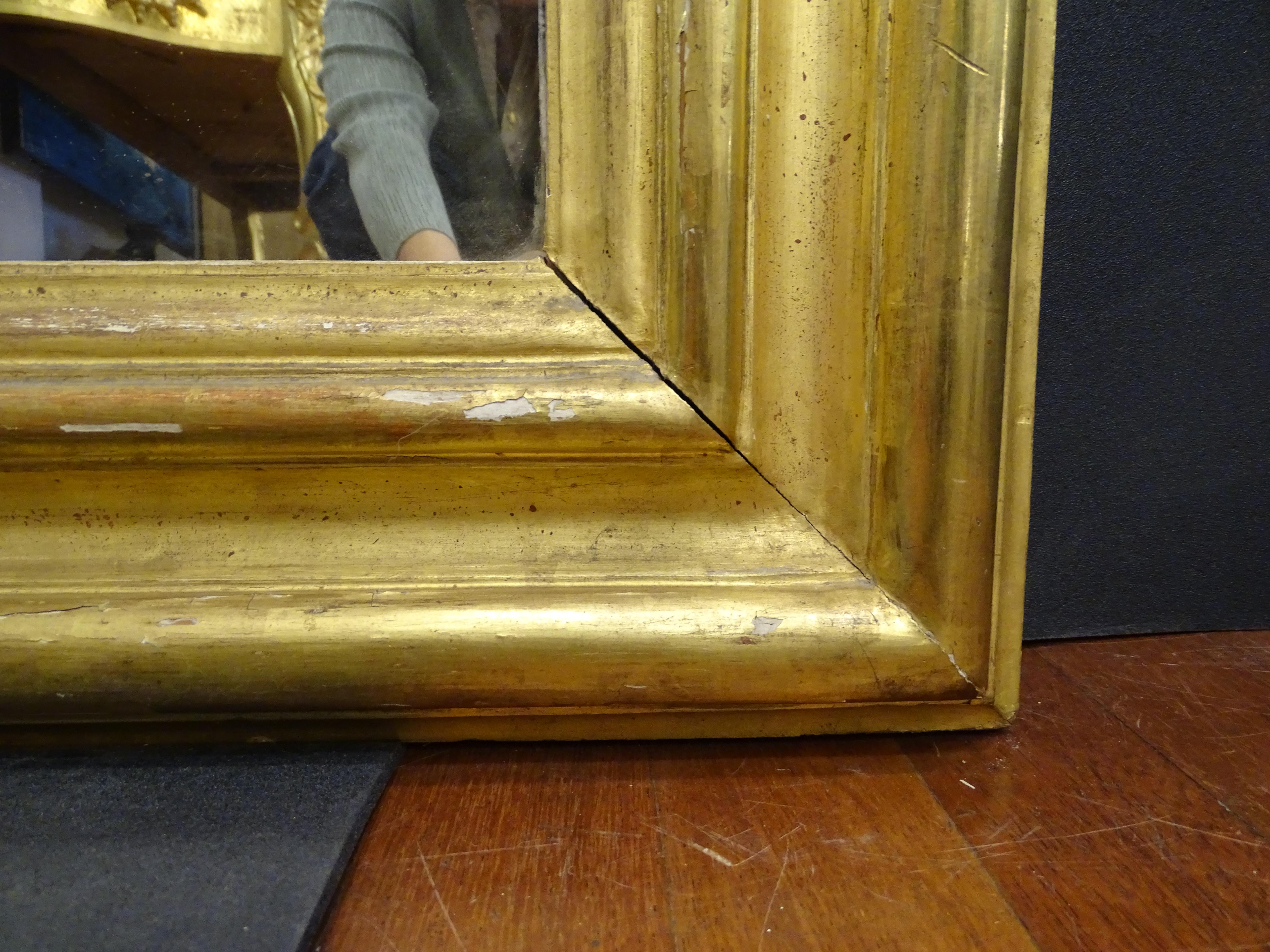 19th Century French Mirror Trumeaumirror, Gild and Carved Wood 4