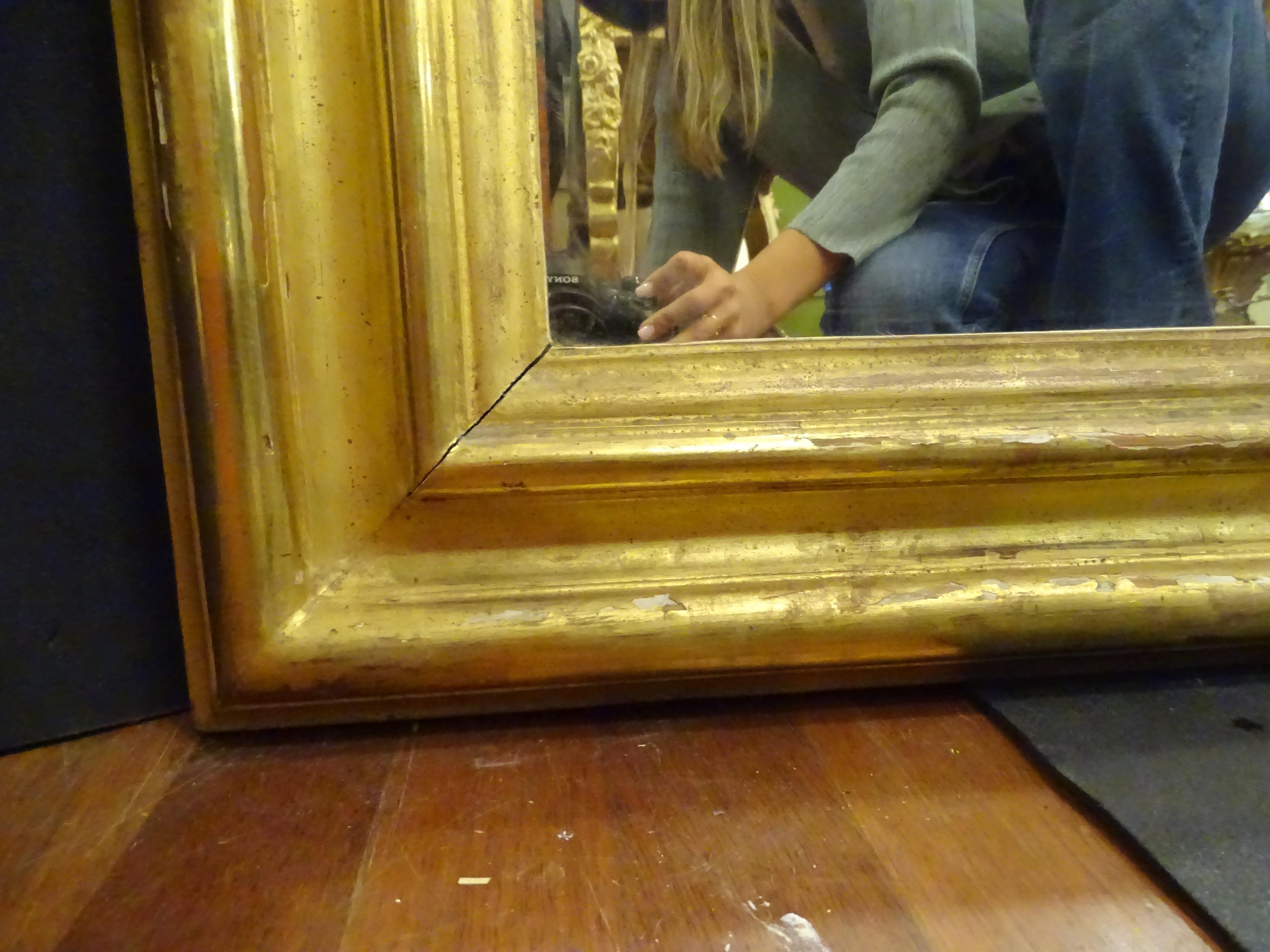 19th Century French Mirror Trumeaumirror, Gild and Carved Wood 8