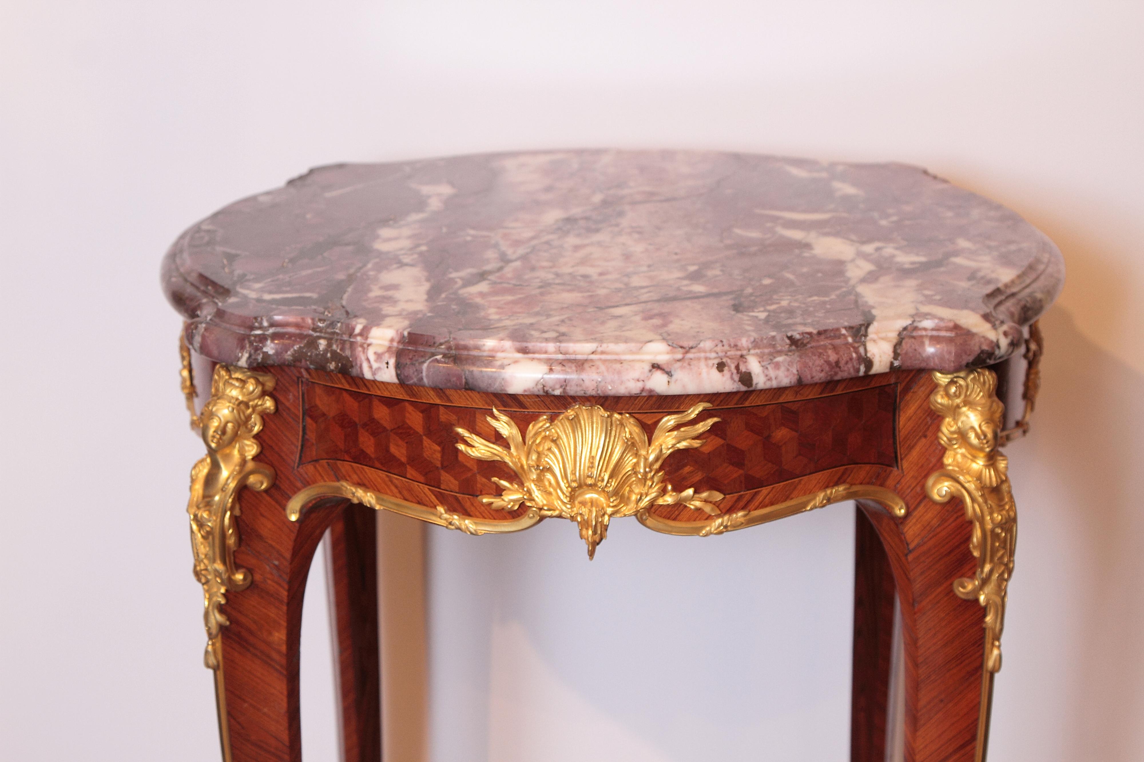 19th Century French Table by F. Linke (Louis XV.)