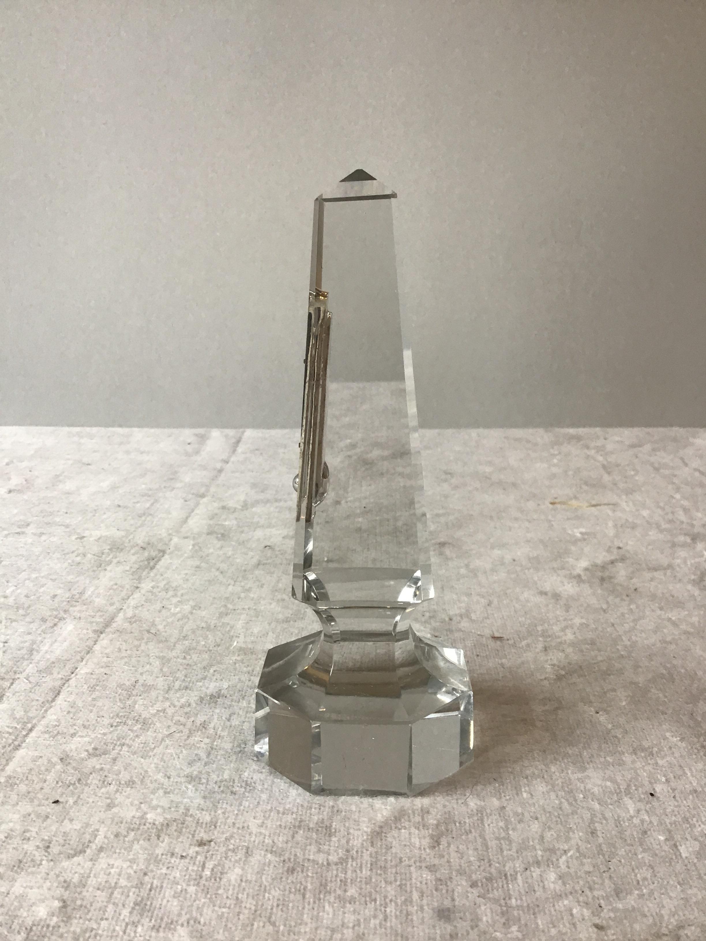 19th Century Glass Obelisk Thermometer For Sale 3
