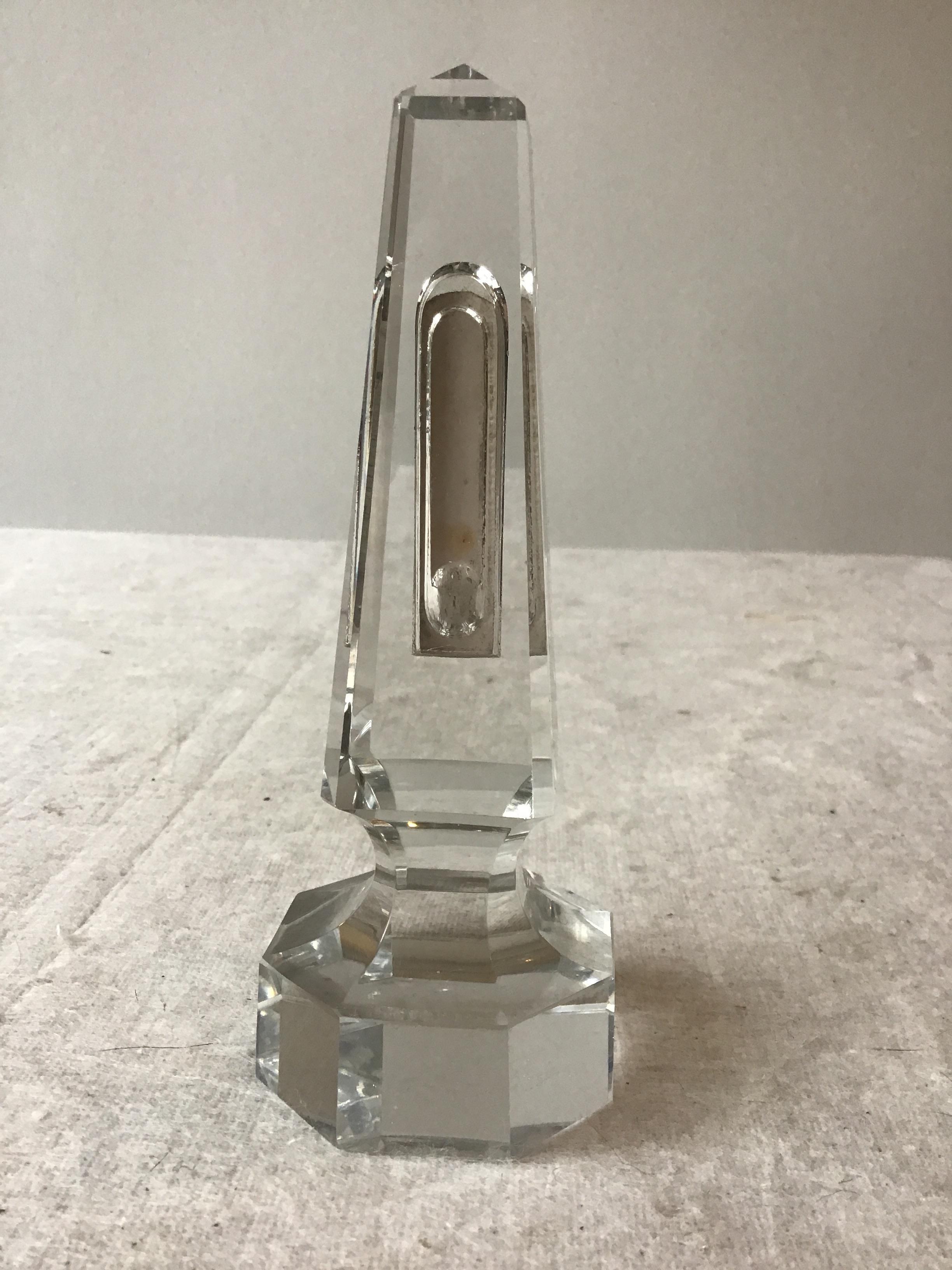 19th Century Glass Obelisk Thermometer For Sale 4