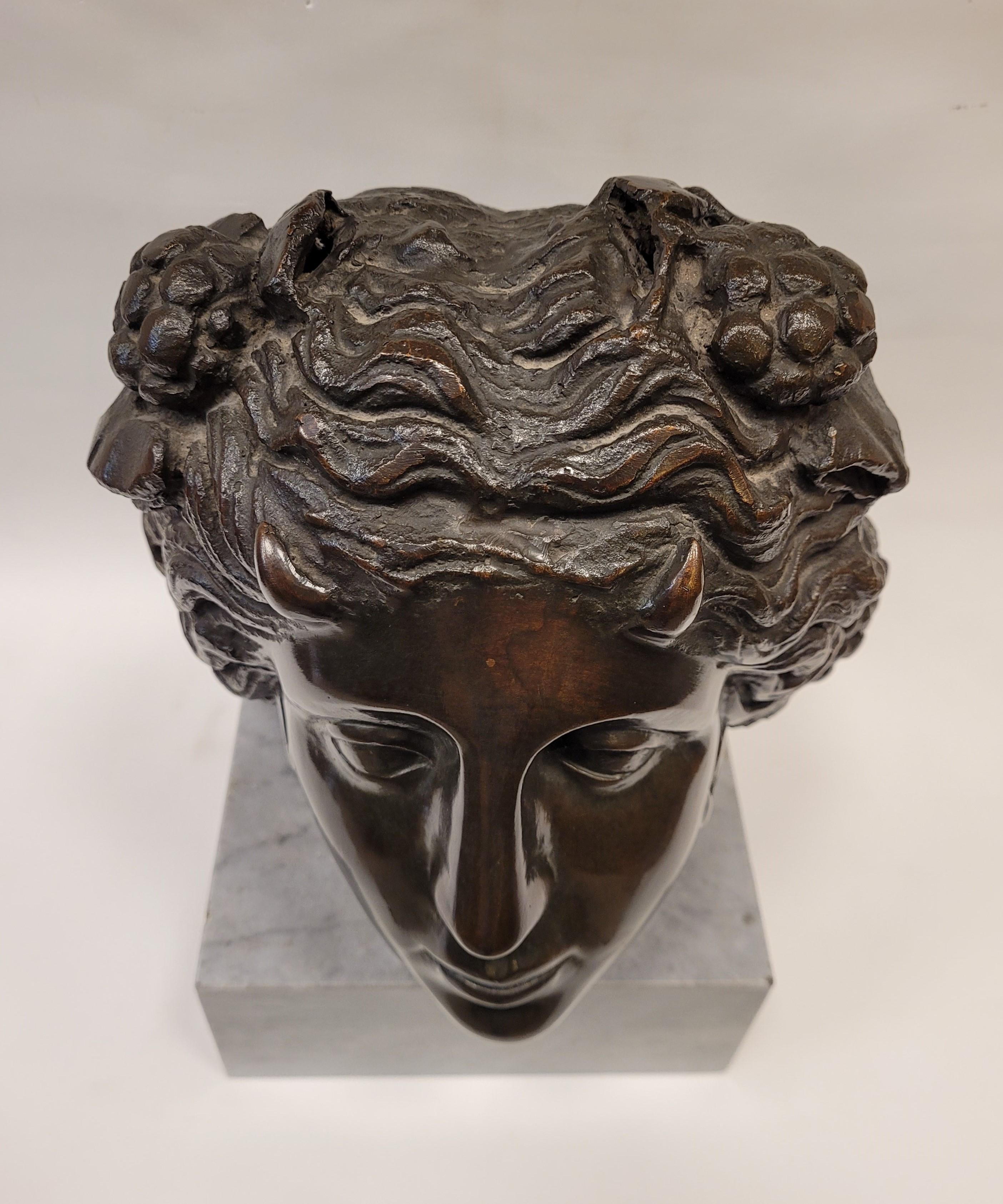 19 Th Century Italian Bronze Flora Bust, Marble, Neoclassical For Sale 13