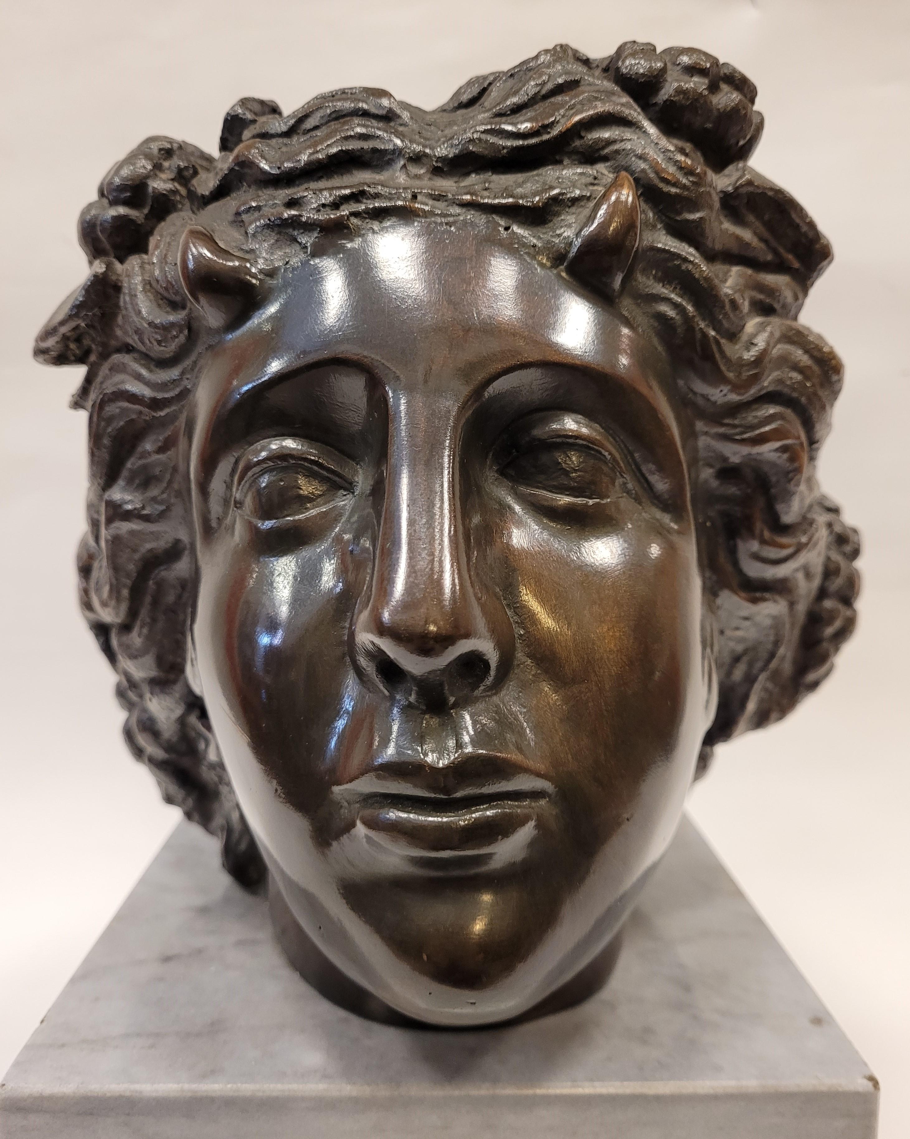 Mid-19th Century 19 Th Century Italian Bronze Flora Bust, Marble, Neoclassical For Sale