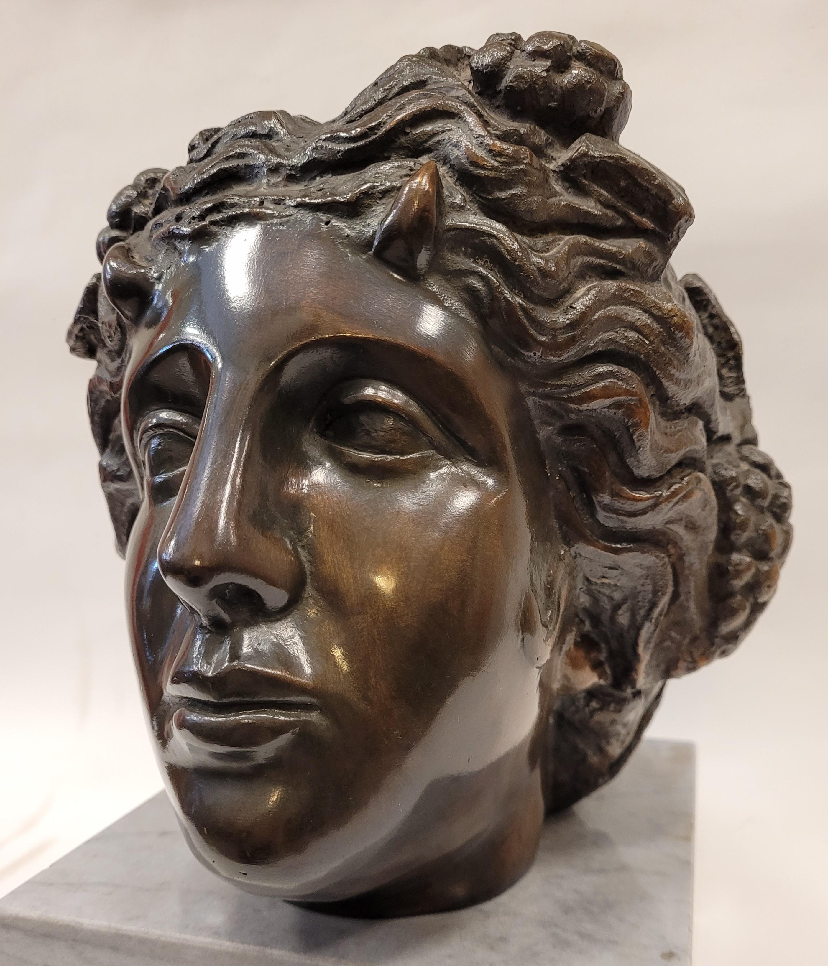 19 Th Century Italian Bronze Flora Bust, Marble, Neoclassical For Sale 1