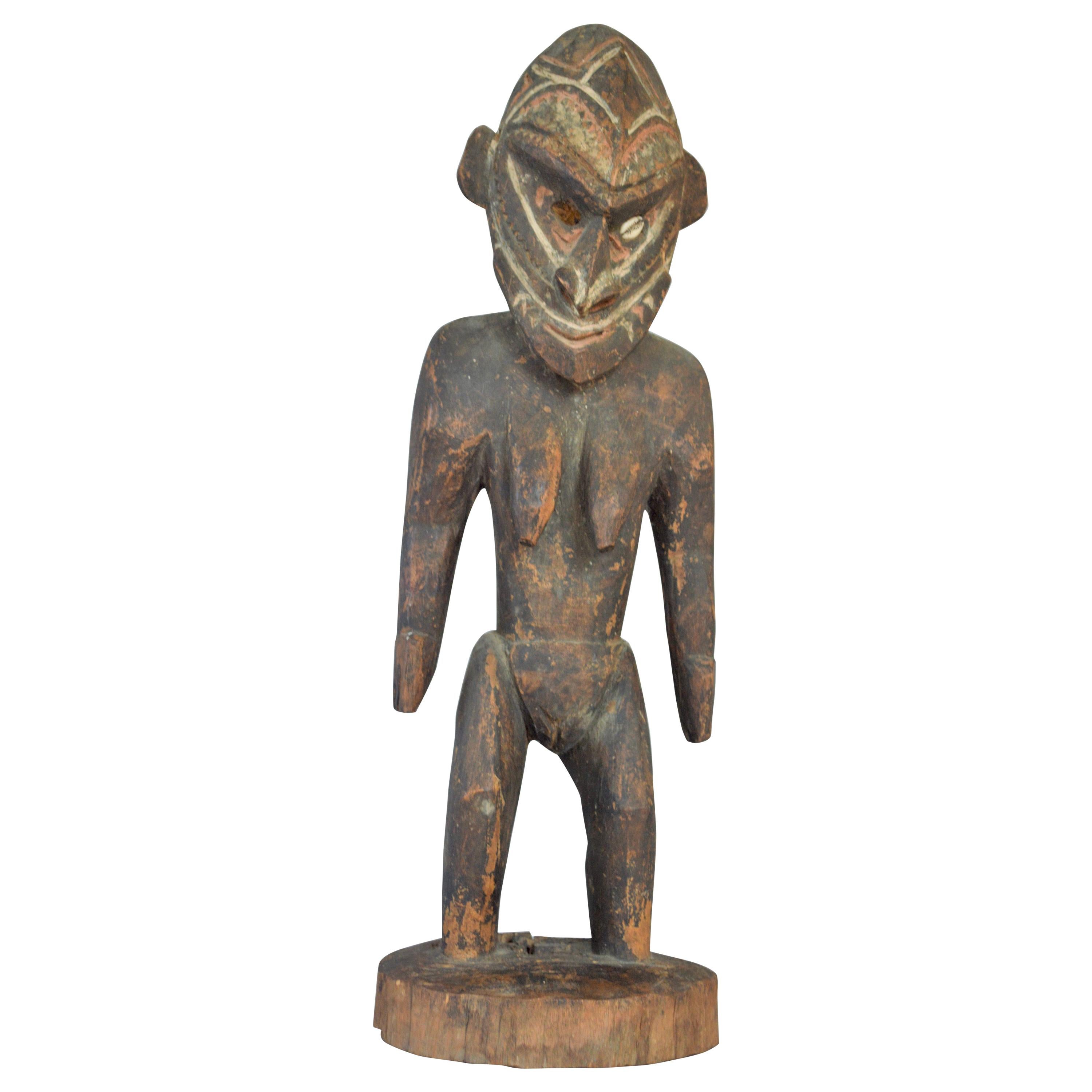 19th Century New Guinea Wooden Female Figure For Sale