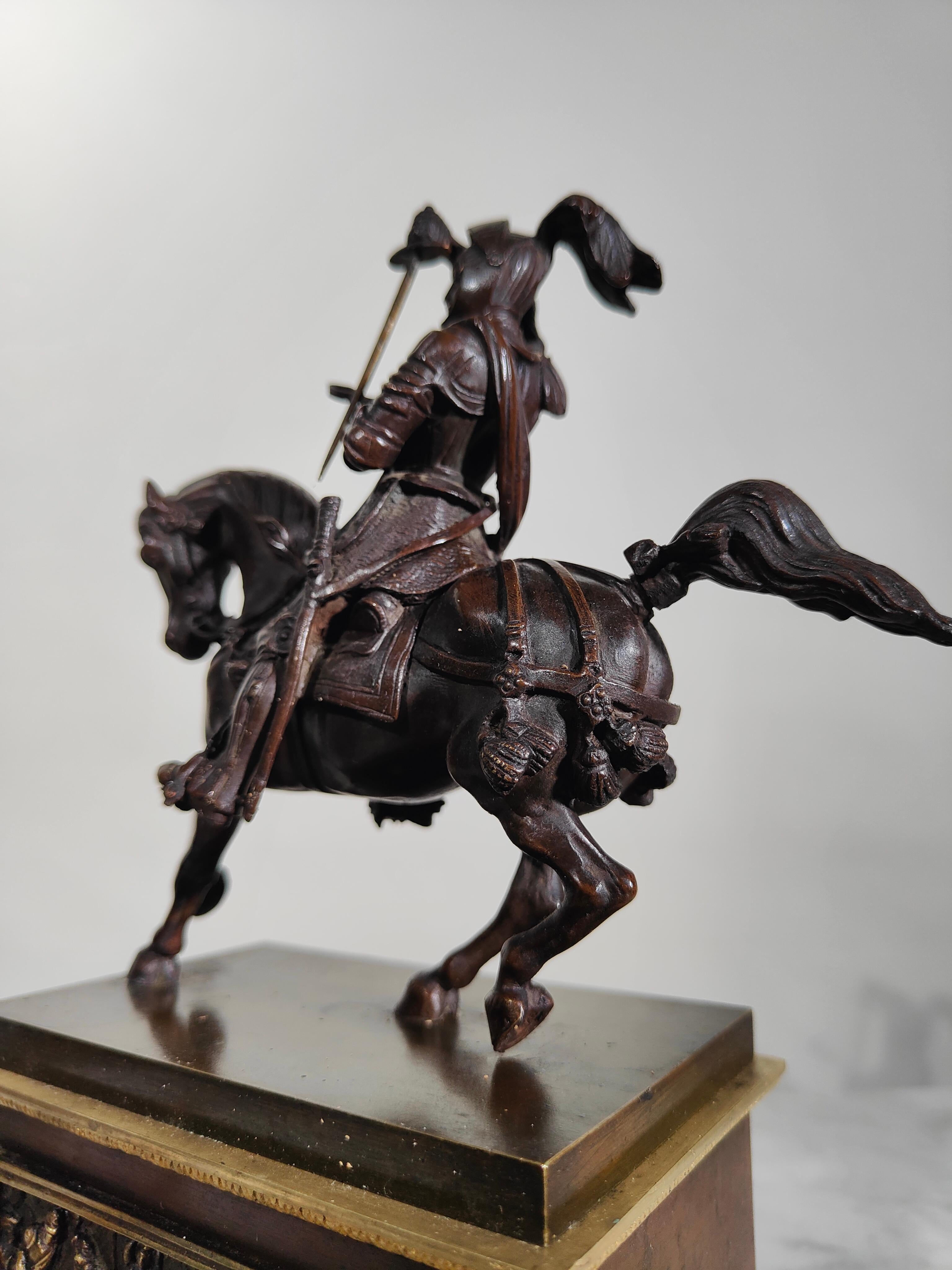19 th century sculpture  bronze statue of the Duke of Savoy For Sale 9