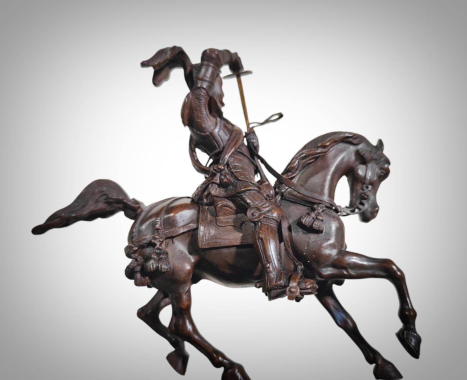 Late 19th Century 19 th century sculpture  bronze statue of the Duke of Savoy For Sale