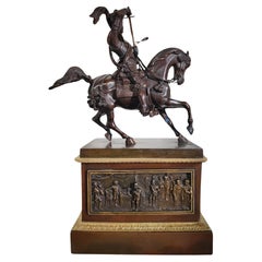 19 th century sculpture  bronze statue of the Duke of Savoy