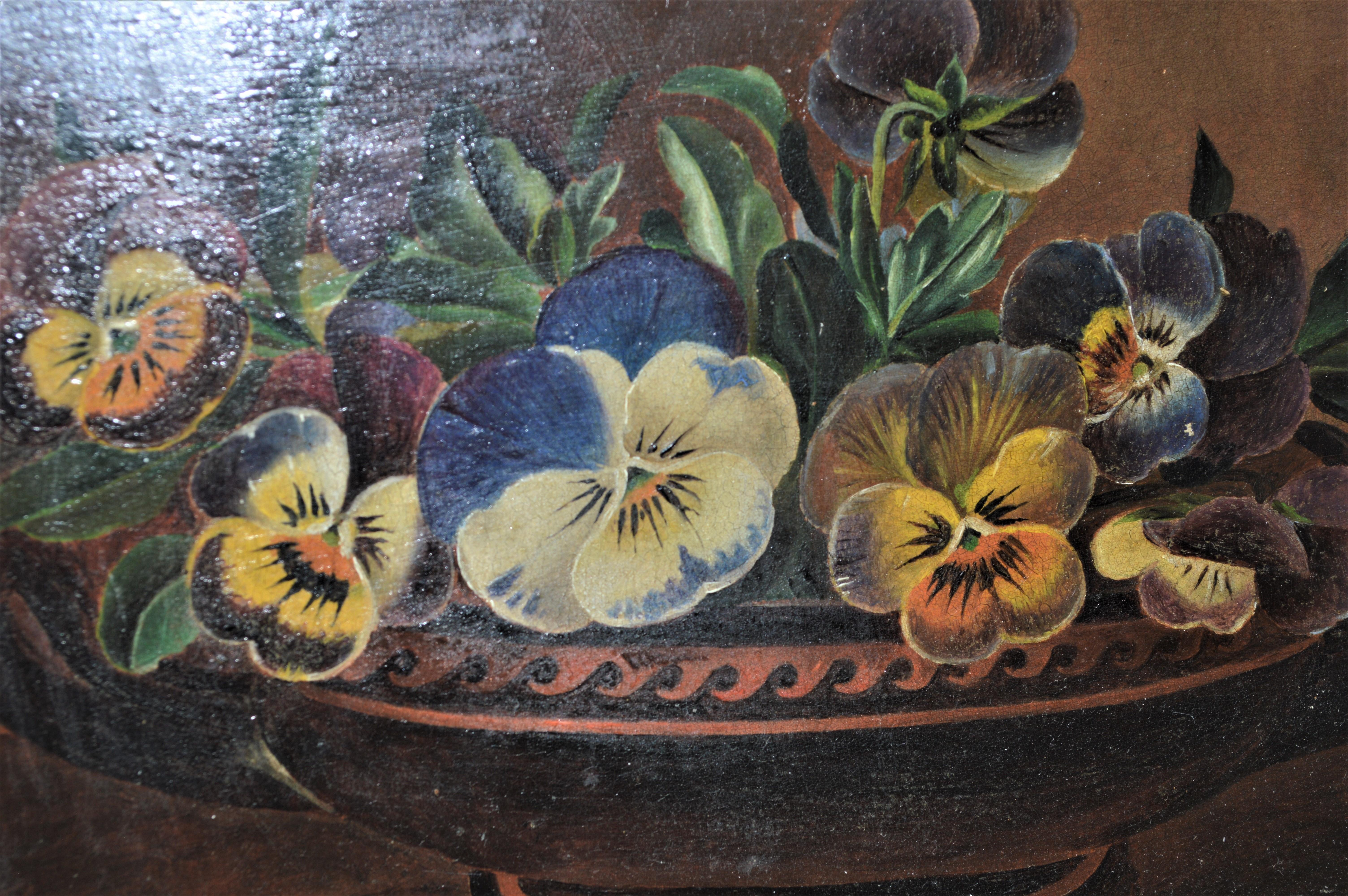 19th Century Small Flower Painting In Good Condition For Sale In Copenhagen, Copenhagen