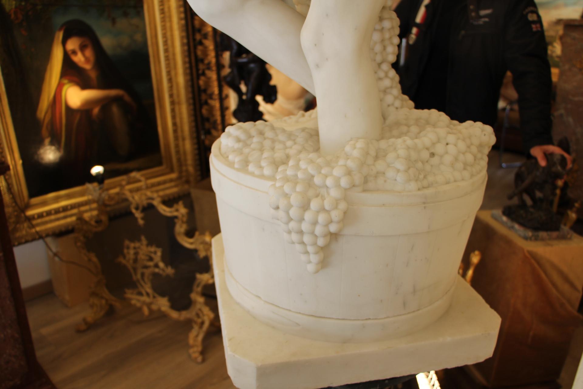 19th Century White Carrara Marble Sculpture by Pietro Bazzanti 11