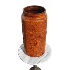West German Amber Floor Vase by Scheurich Pottery, 1960s