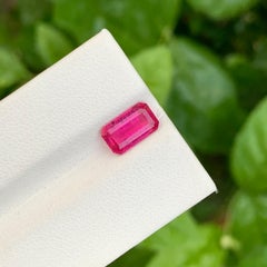 1.90 Carat Adorable Loose Rubellite Tourmaline Emerald Shape Gem For Jewellery