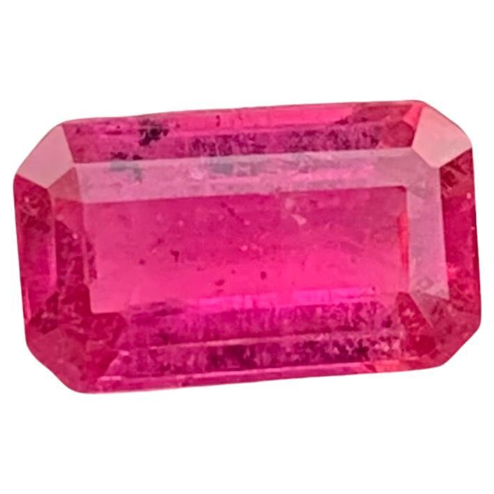 1.90 Carat Adorable Loose Rubellite Tourmaline Emerald Shape Gem For Jewellery