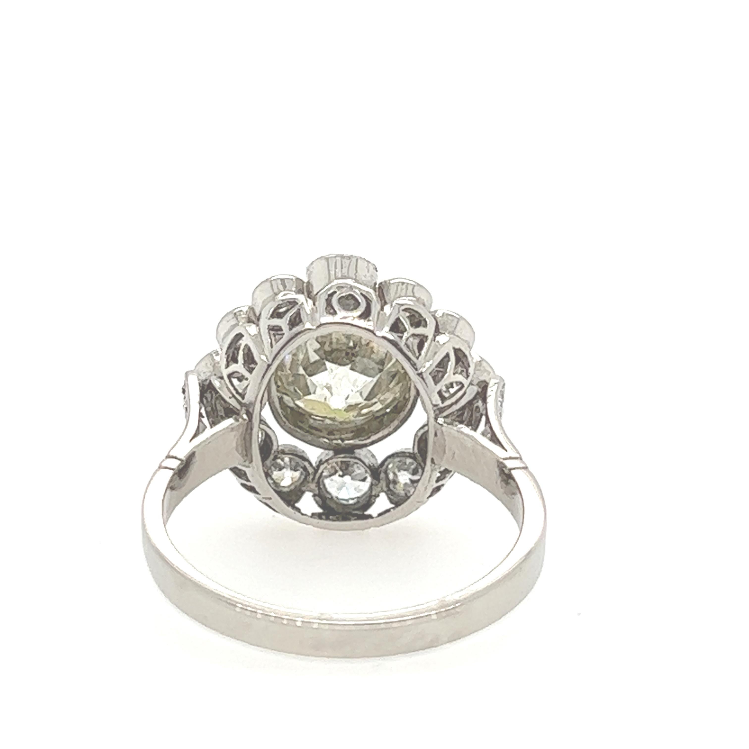 Art Deco 1.90-Carat Center Diamond Ring