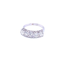 1.90 Carat Diamond Five-Stone Gold Ring