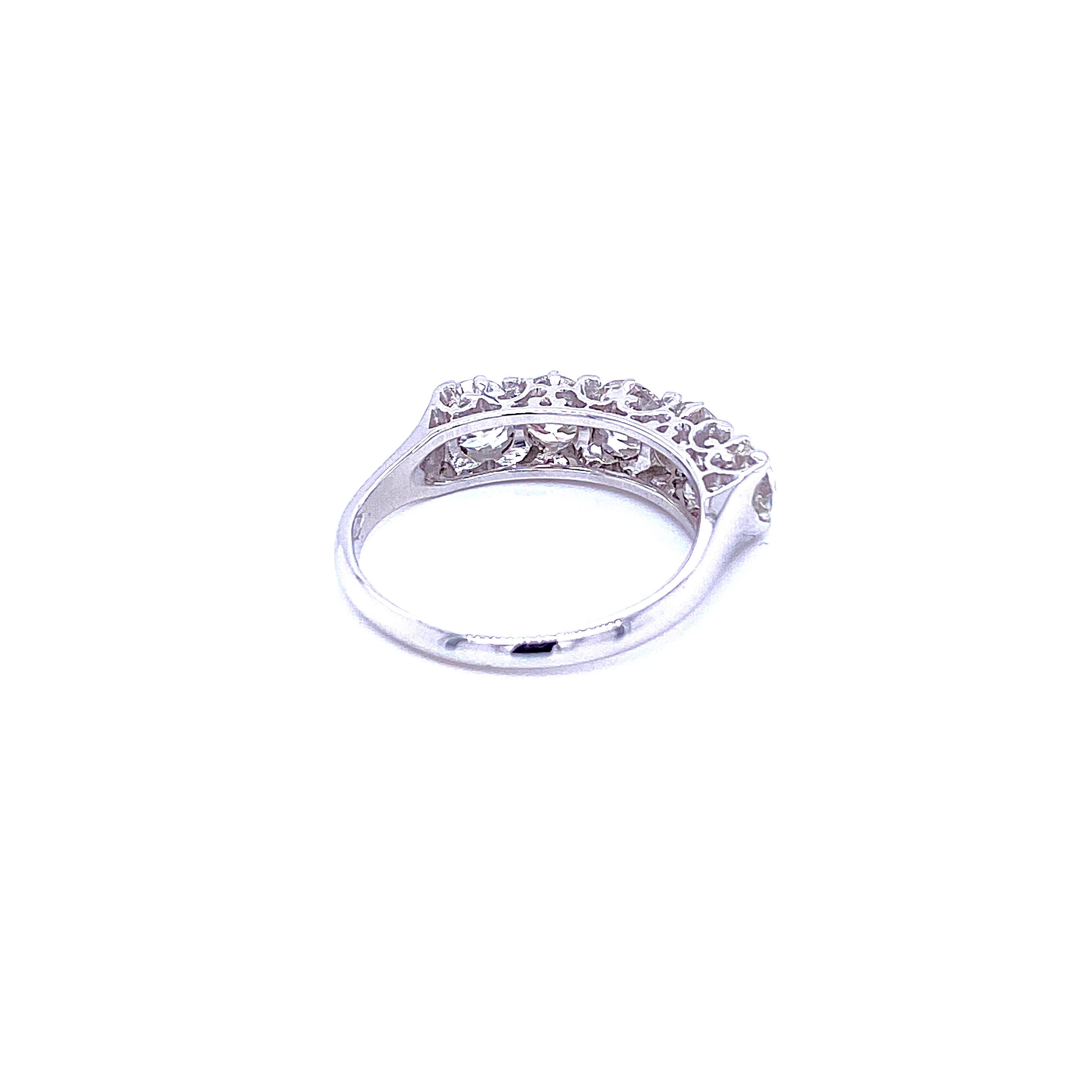 1.90 Carat Diamond Five-Stone Gold Ring 1