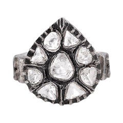 Bague Polki de style ancien fabriquée à la main avec diamants de 1,90 carat