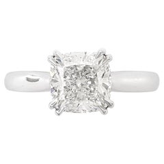 1.90 Carat Harry Winston Cushion-Cut Diamond Solitaire Engagement Ring