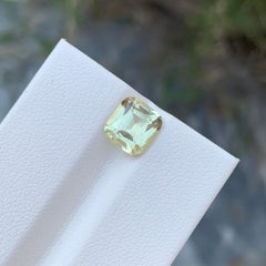 1.90 Carat Loose Light Yellow Heliodor Cushion Shape Gem From Brazil Mine