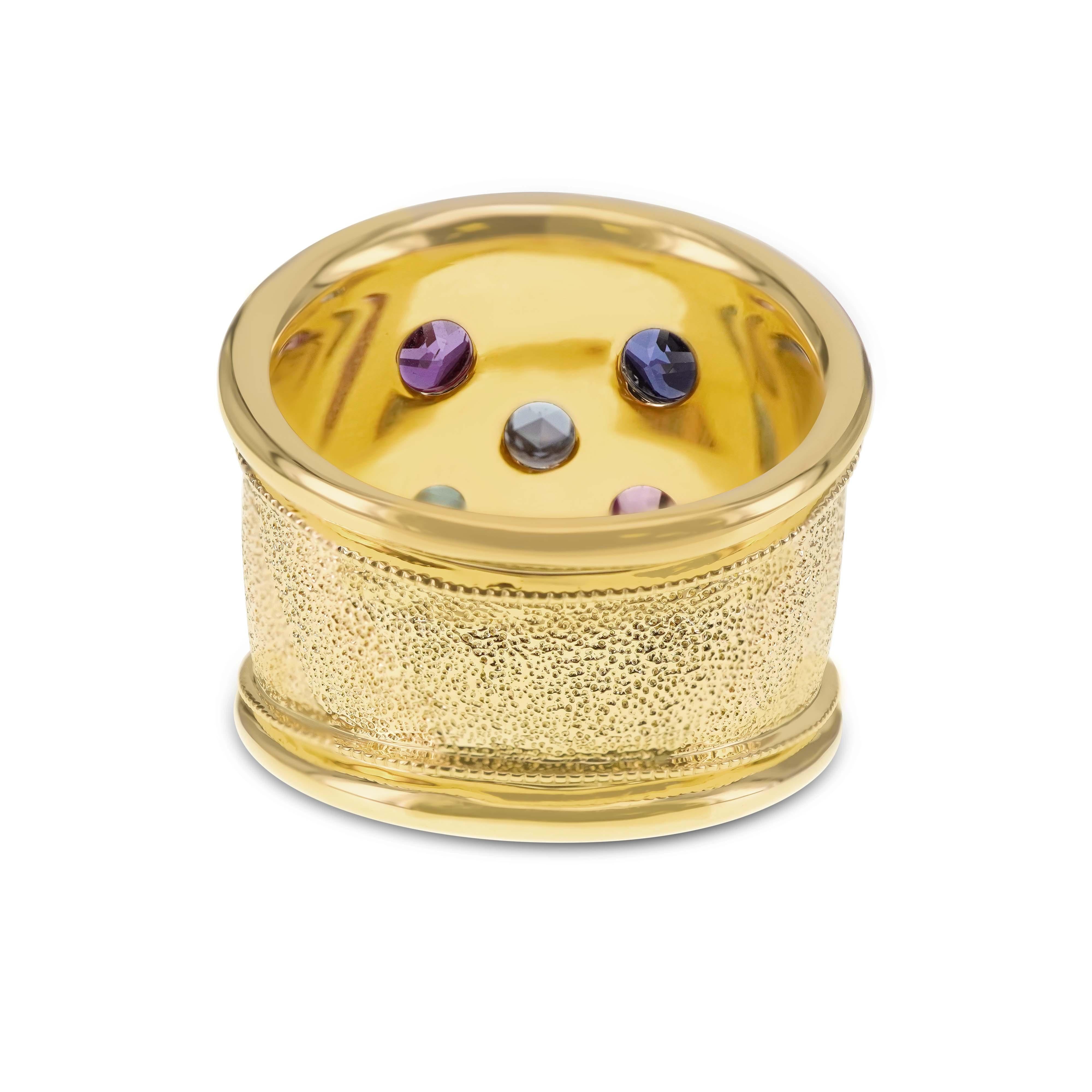 1,90 Karat Diamant & Diamant 18K Gold RIng, gemischte Farbe, Prinzessinnenschliff, unerhitzter Saphir (Carréschliff) im Angebot