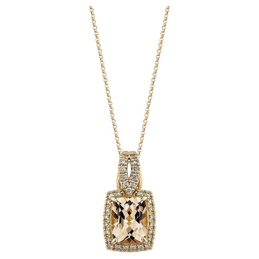 Ciondolo in morganite da 1,90 carati di Sunita Nahata in 18KRG con diamante bianco.