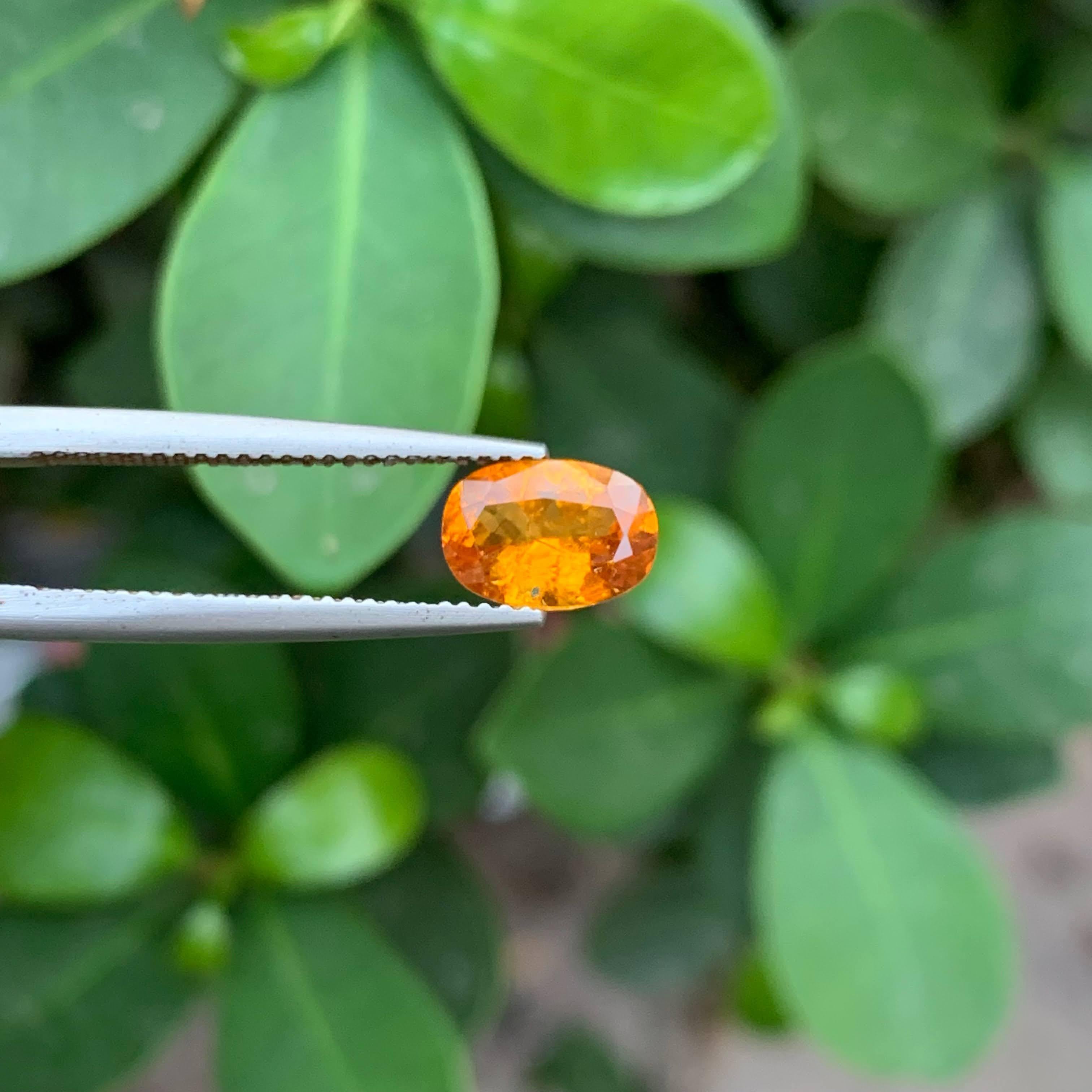 1,90 Carati National Loose Orange Fanta Garnet Stone Taglio ovale Gemma africana in vendita 6