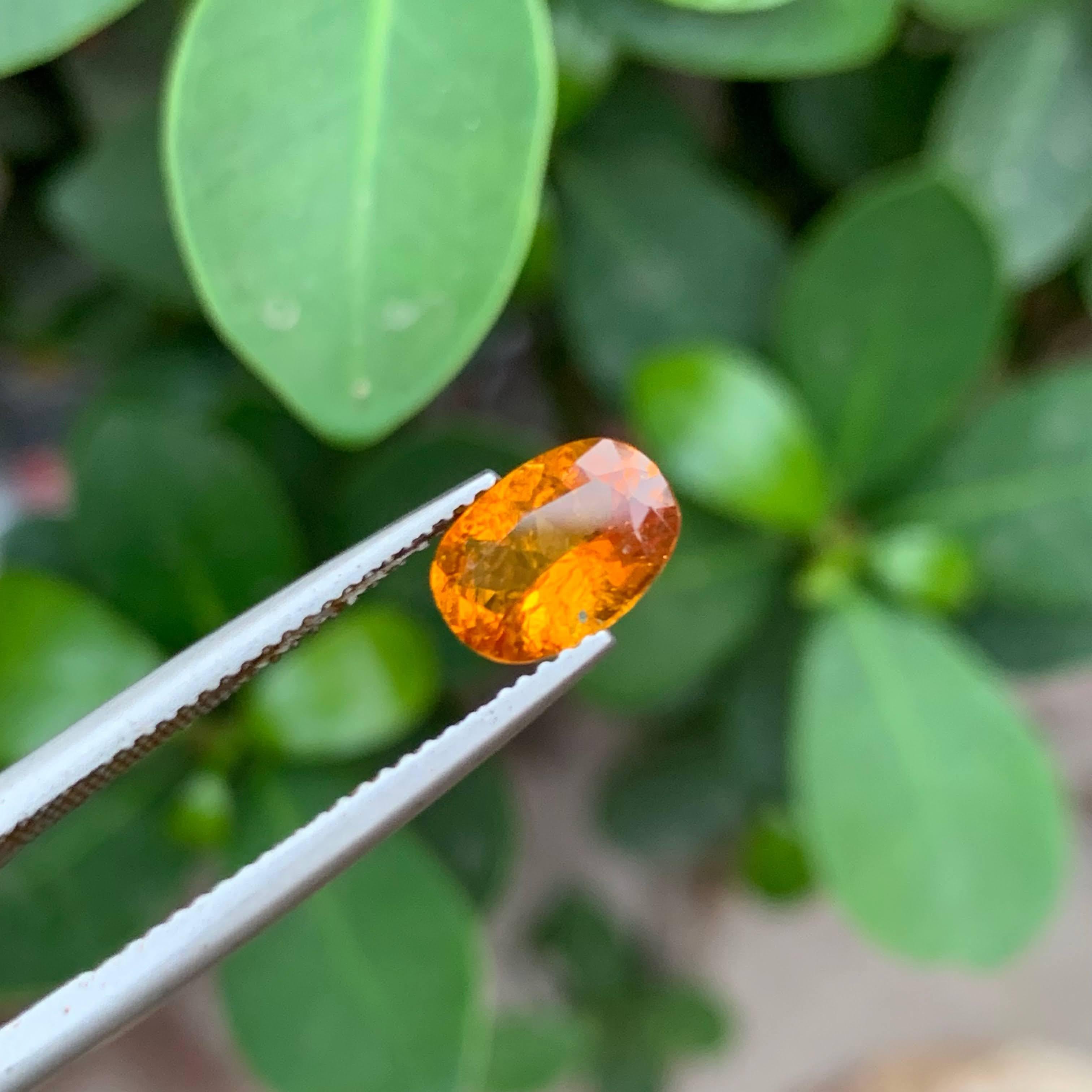 1,90 Carati National Loose Orange Fanta Garnet Stone Taglio ovale Gemma africana in vendita 4