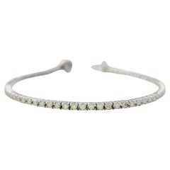 1,90 Karat natürliches Diamant-Tennisarmband aus 14 Karat Weißgold