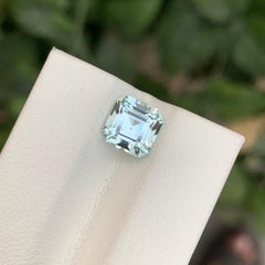1.90 Carat Natural Loose Aquamarine Asscher Shape Gem