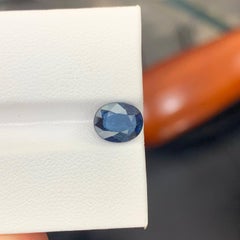 1.90 Carat Natural Loose Deep Blue Sapphire Stone Oval Cut African Gemstone