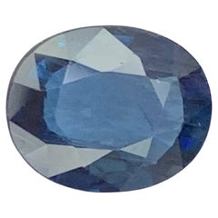 1,90 Karat Natürlicher loser tiefblauer Saphir Stein Ovalschliff Afrikanischer Edelstein
