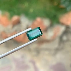 1.90 Carat Natural Loose Deep Lagoon Tourmaline Emerald Shape Gemstone