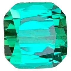 1.90 Carat Natural Loose Green Blue Tourmaline Emerald Shape Gem