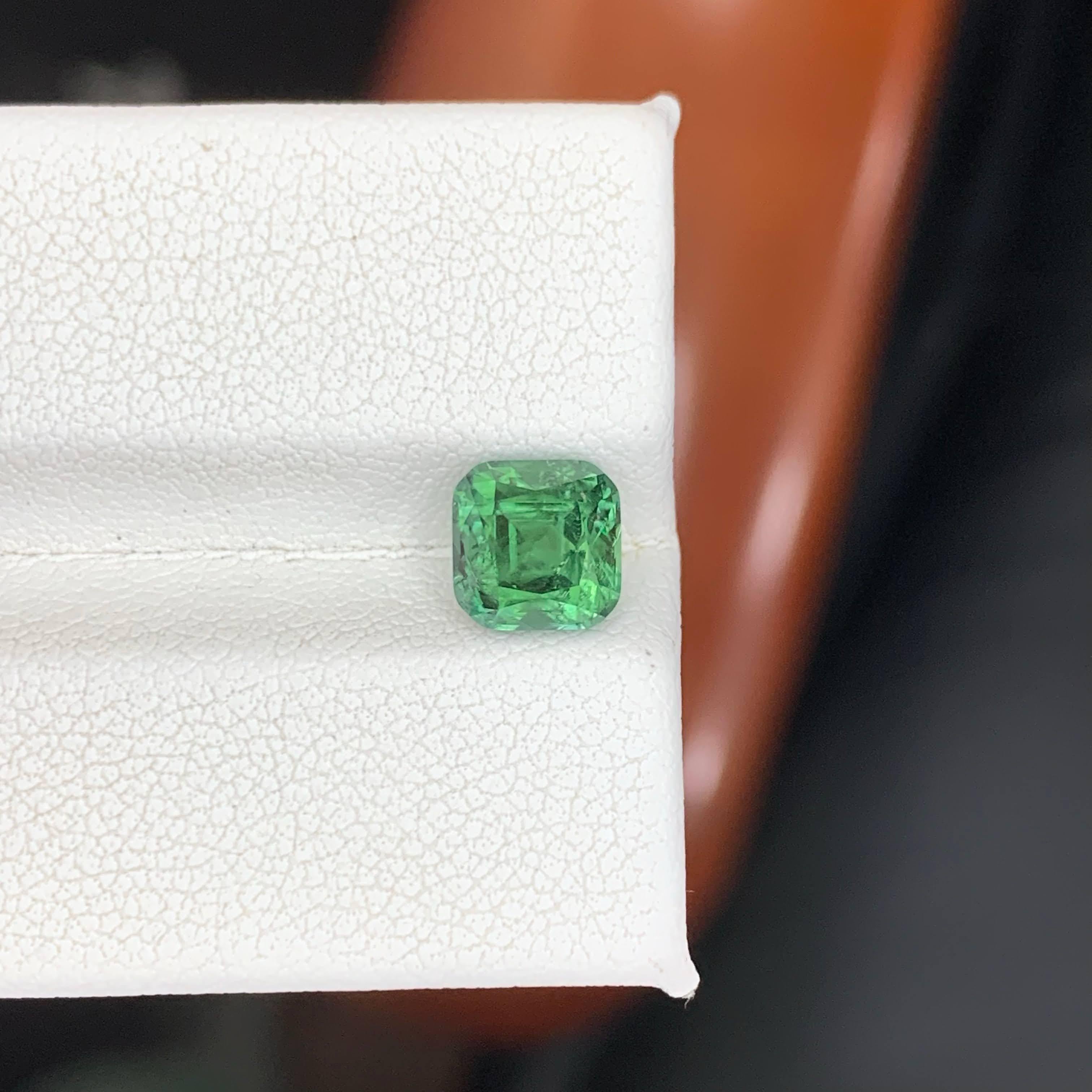 1.90 Carat Natural Loose Green Tourmaline Stone Cushion Cut Afghan Gemstone in vendita 5