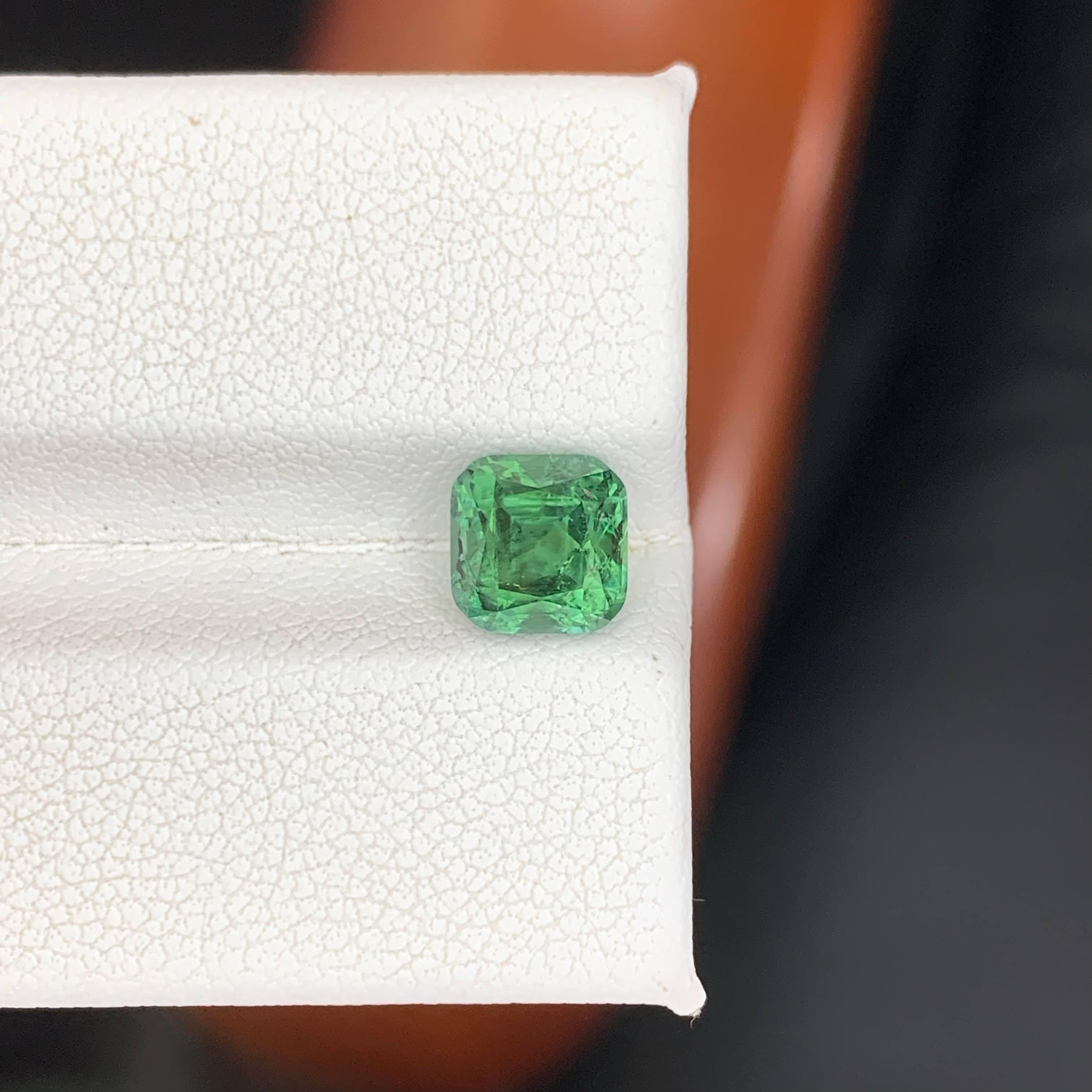 1.90 Carat Natural Loose Green Tourmaline Stone Cushion Cut Afghan Gemstone in vendita 2