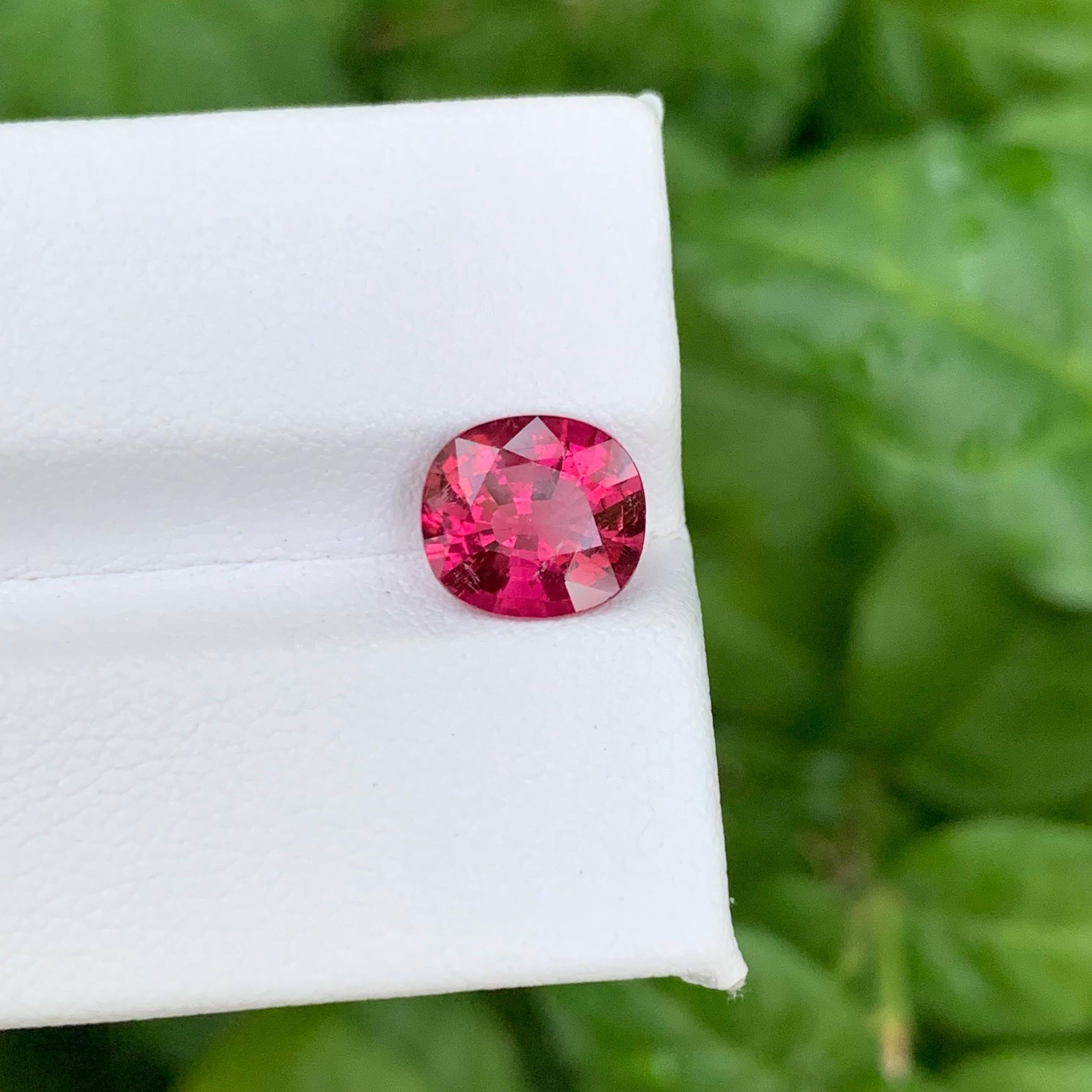 1,90 carati di tormalina rosa calda naturale sfusa, taglio ovale, pietra preziosa afgana in vendita 4
