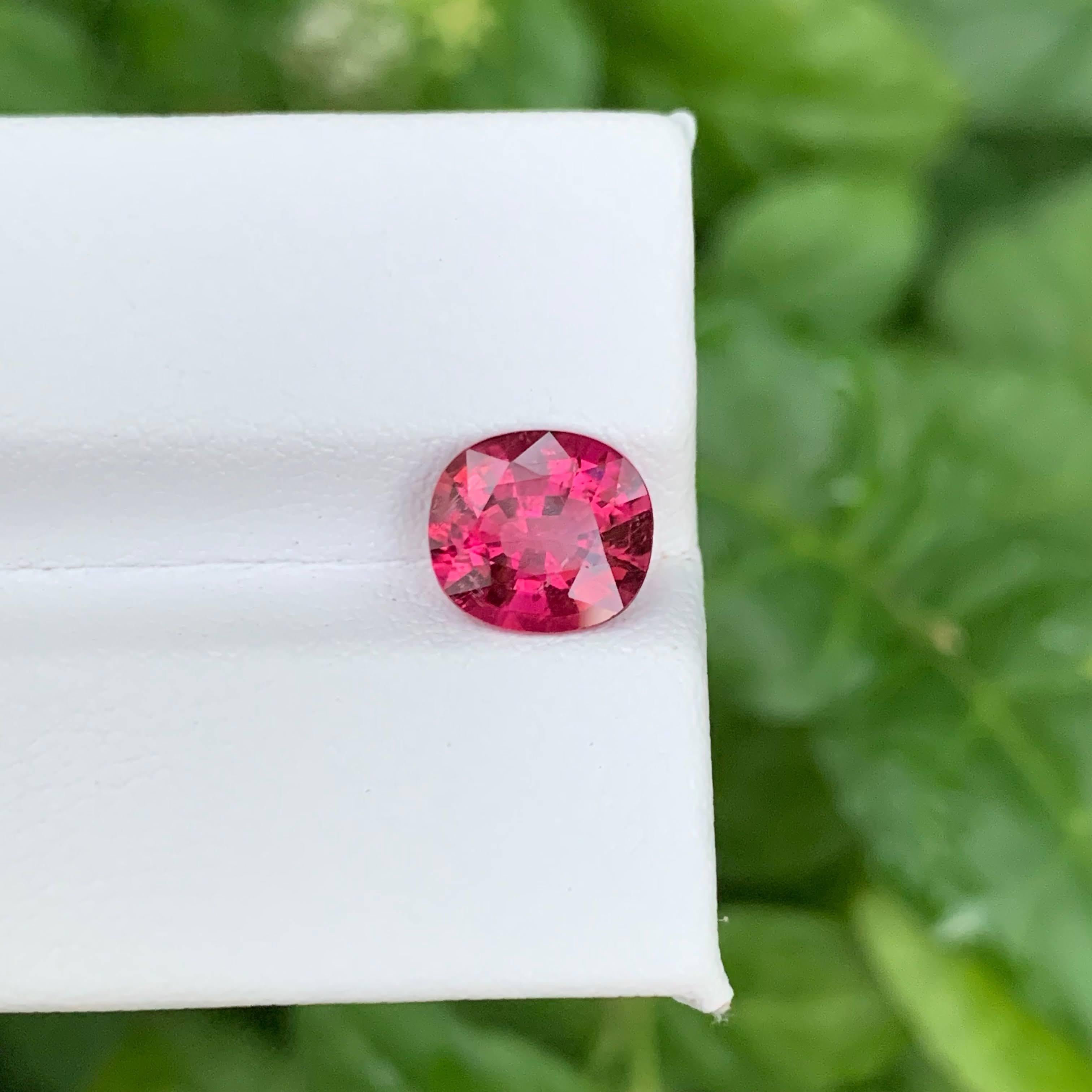 1,90 carati di tormalina rosa calda naturale sfusa, taglio ovale, pietra preziosa afgana in vendita 2