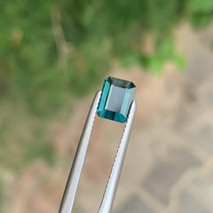 1.90 Carat Natural Loose Indicolite Tourmaline Emerald Shape Gemstone