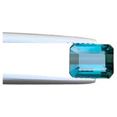 1.90 Carat Natural Loose Indicolite Tourmaline Emerald Shape Gemstone