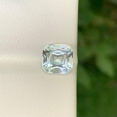 1.90 Carat Natural Loose Light Blue Aquamarine Cushion Cut Pakistani Gemstone