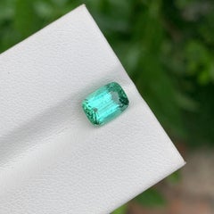 1.90 Carat Natural Loose Mint Green Tourmaline Cushion Shape Gem For Jewellery