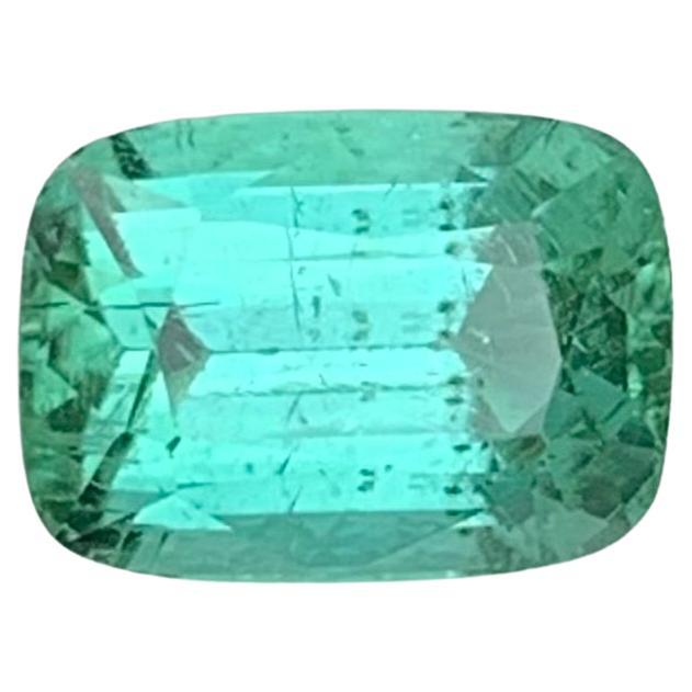 1.90 Carat Natural Loose Mint Green Tourmaline Cushion Shape Gem For Jewellery